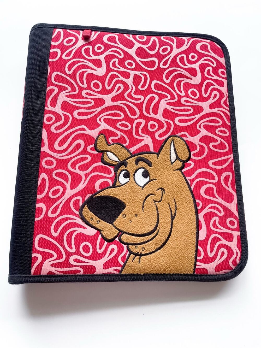 Vintage 2002 SCOOBY DOO 3 Ring Binder Fabric Heavy Duty Trapper Keeper Zippered